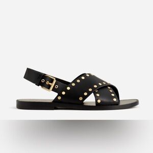 Madewell Black and Gold Studded Women's Sandals